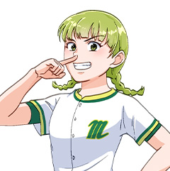 少々お調子者で俊足の仙台杜の都高校女子野球部のキャプテン青葉ゆい